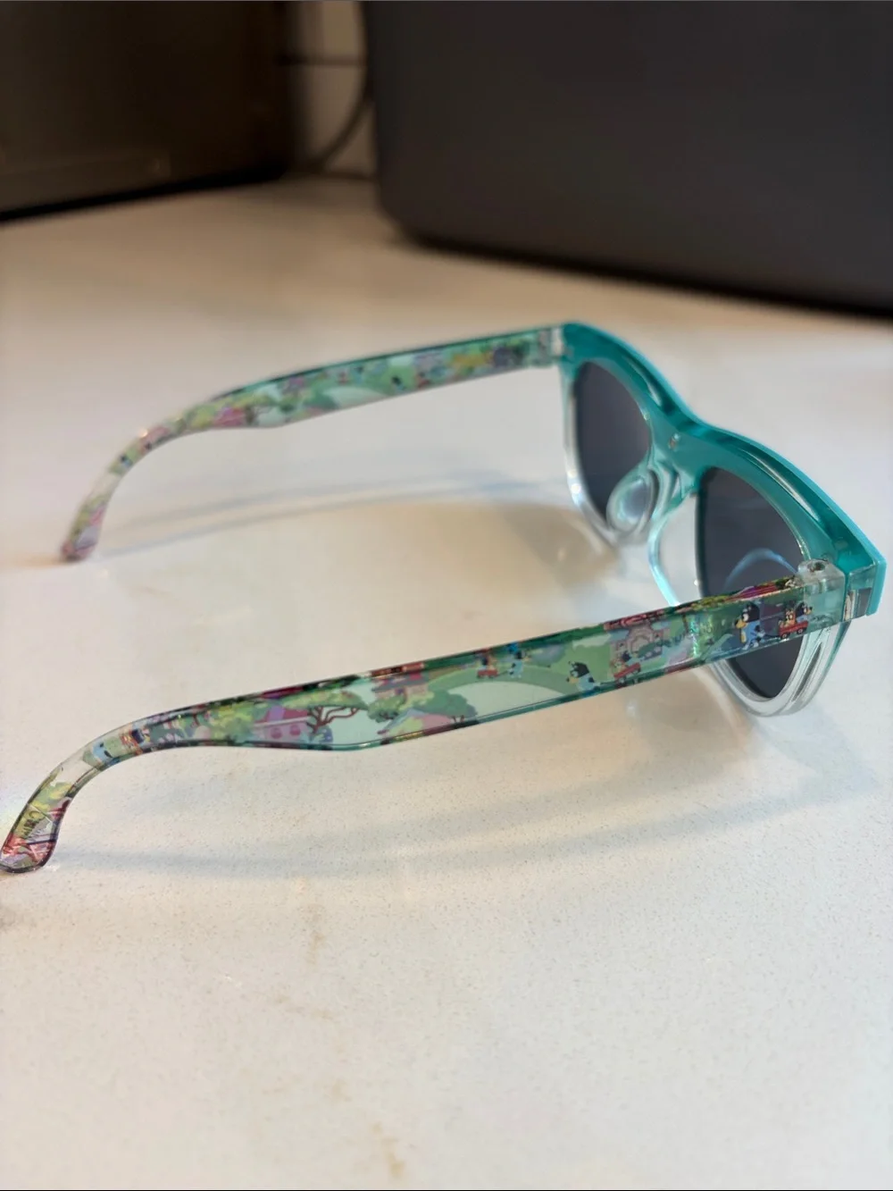 Bluey Kids Turquoise & Clear Sunglasses